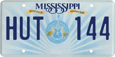 MS license plate HUT144