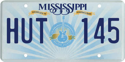 MS license plate HUT145