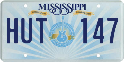 MS license plate HUT147