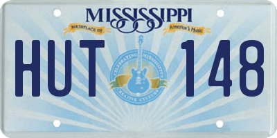 MS license plate HUT148