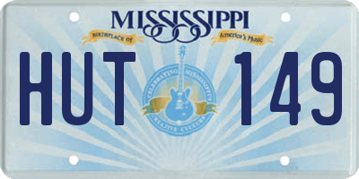 MS license plate HUT149