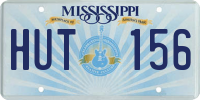 MS license plate HUT156