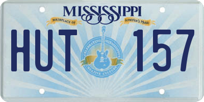 MS license plate HUT157