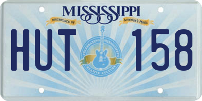 MS license plate HUT158