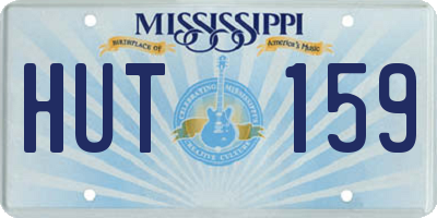 MS license plate HUT159