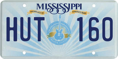 MS license plate HUT160