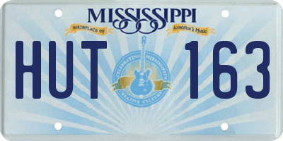 MS license plate HUT163