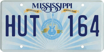 MS license plate HUT164