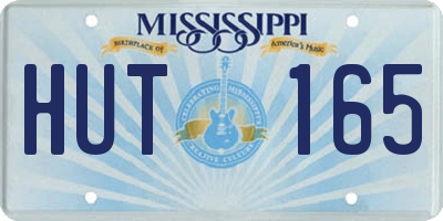 MS license plate HUT165