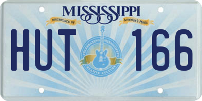 MS license plate HUT166