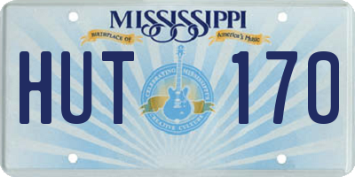 MS license plate HUT170