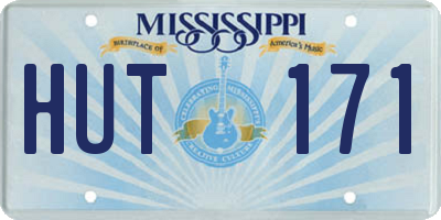 MS license plate HUT171