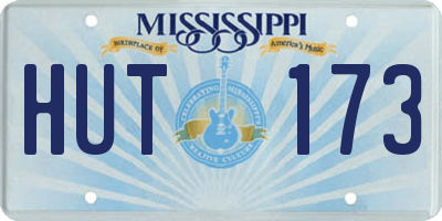 MS license plate HUT173