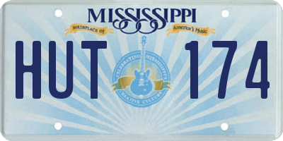 MS license plate HUT174