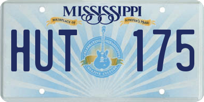 MS license plate HUT175