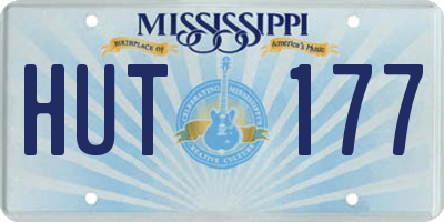 MS license plate HUT177