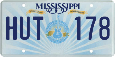 MS license plate HUT178