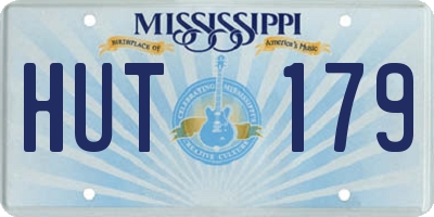 MS license plate HUT179