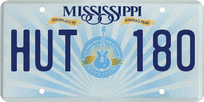 MS license plate HUT180