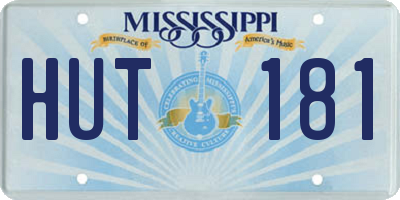MS license plate HUT181