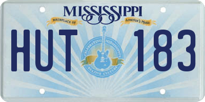 MS license plate HUT183