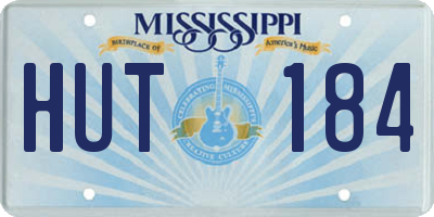 MS license plate HUT184