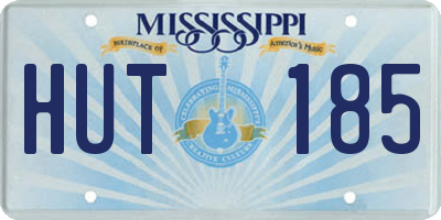 MS license plate HUT185