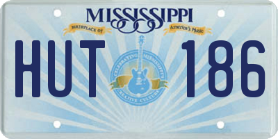 MS license plate HUT186