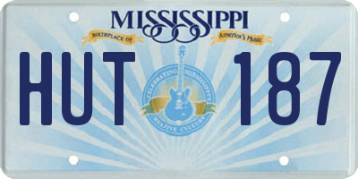 MS license plate HUT187