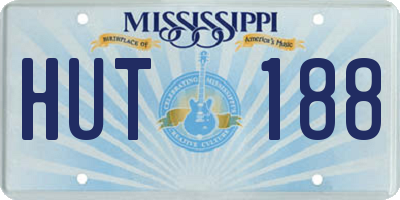 MS license plate HUT188