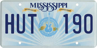 MS license plate HUT190