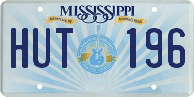 MS license plate HUT196