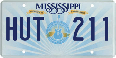 MS license plate HUT211