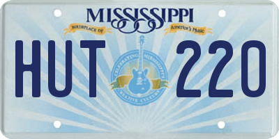MS license plate HUT220