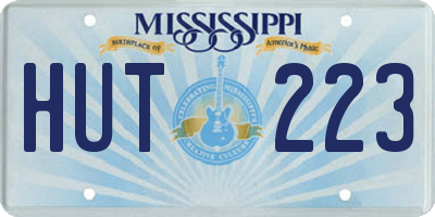 MS license plate HUT223