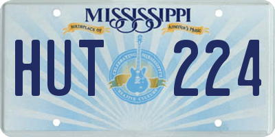 MS license plate HUT224