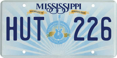 MS license plate HUT226