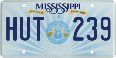 MS license plate HUT239
