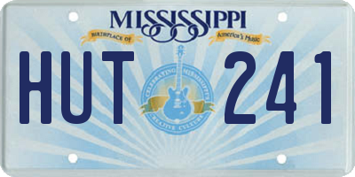 MS license plate HUT241