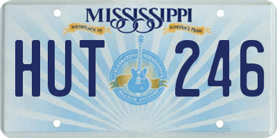 MS license plate HUT246