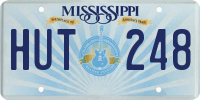 MS license plate HUT248