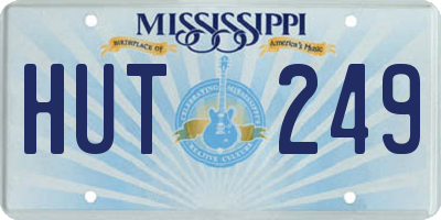 MS license plate HUT249