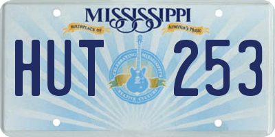 MS license plate HUT253