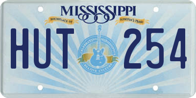 MS license plate HUT254