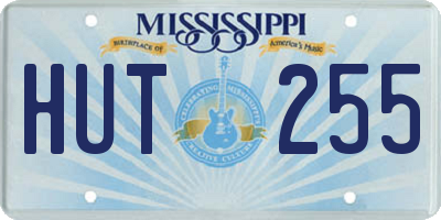 MS license plate HUT255