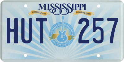 MS license plate HUT257