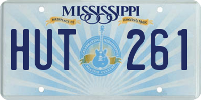 MS license plate HUT261