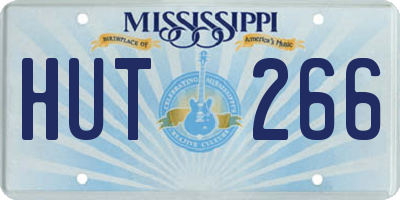 MS license plate HUT266