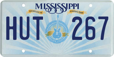 MS license plate HUT267