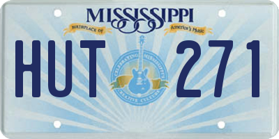 MS license plate HUT271